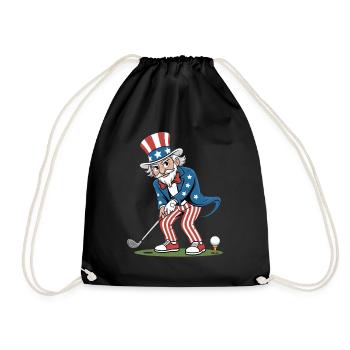 Joueur de golf : Grand-père, Jour de l’Indépendance 4 juillet - Sac de sport léger - noir - Devant