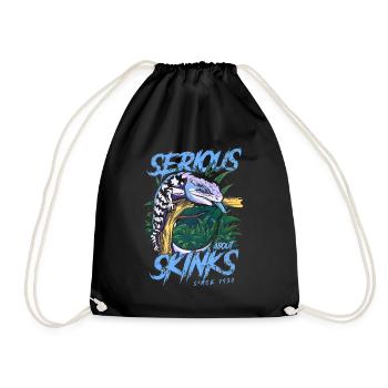 Sérieux au sujet des scinques à langue bleue depuis 1930 - Sac de sport léger - noir - Devant