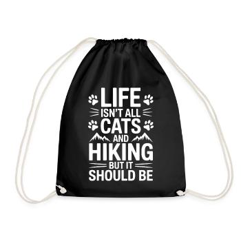 Randonnée Dicton Chats Montagnes Randonnée Cadeau - Sac de sport léger - noir - Devant
