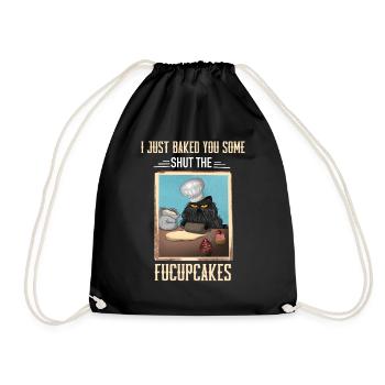 Chat, je viens de te faire cuire des fucupcakes fermés - Sac de sport léger - noir - Devant