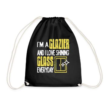 I Love Shining Glass Everyday Glazier Pride Humor - Turnbeutel - Schwarz - Vorne