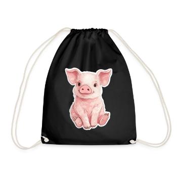 Porc Porcelet - Sac de sport léger - noir - Devant