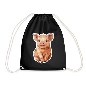 Porc Porcelet - Sac de sport léger - noir - Devant