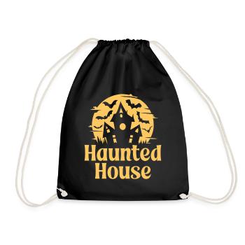 Haunted House - Drawstring Bag - black - Front