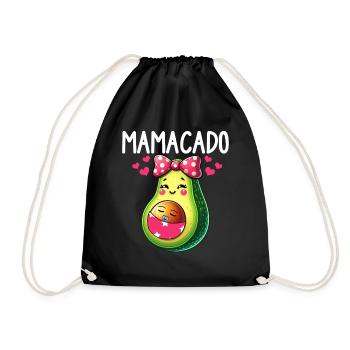 Mamacado Avocado Lover Mother's Day - Drawstring Bag - black - Front