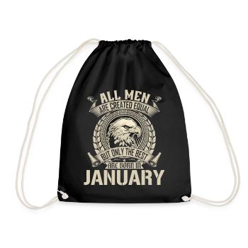 Januar Eagle Unity Motiv - Turnbeutel - Schwarz - Vorne