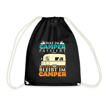 Camper Camping Caravane Dicton - Sac de sport léger - noir - Devant