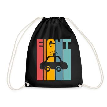 8th Birthday Police - Drawstring Bag - black - Front
