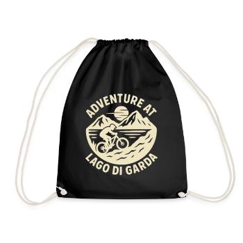 Adventure At Lago di Gards - Drawstring Bag - black - Front