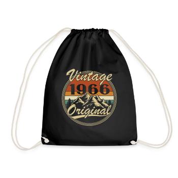 1966 Vintage Retro Geburtstagsgeschenk - Turnbeutel - Schwarz - Vorne
