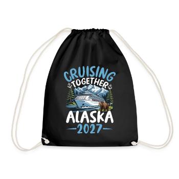 Alaska Cruise Ship Adventure 2023 - Drawstring Bag - black - Front
