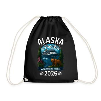 Alaska Cruise 2026 Design - Drawstring Bag - black - Front