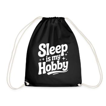 Le sommeil est mon passe-temps - Sac de sport léger - noir - Devant