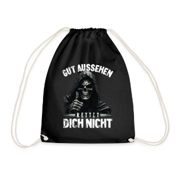 Avoir une belle apparence ne vous sauvera pas, dit la Grande Faucheuse. - Sac de sport léger - noir - Devant