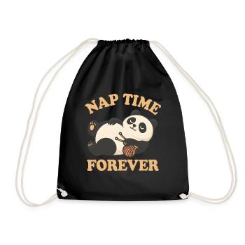Panda – L'heure de la sieste pour toujours - Sac de sport léger - noir - Devant