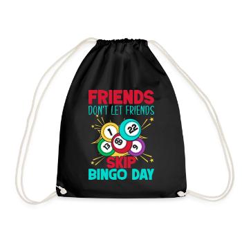 Jeu de bingo Amis, ne laissez pas passer le bingo - Sac de sport léger - noir - Devant