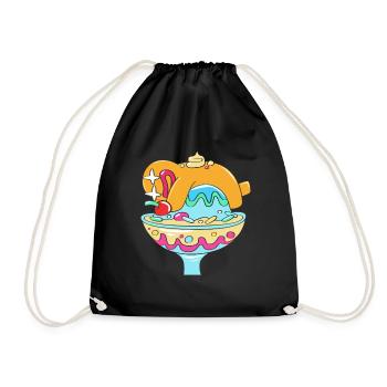 Gingerbread Christmas Gingerbread Man - Drawstring Bag - black - Front
