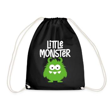 petit monstre - Sac de sport léger - noir - Devant