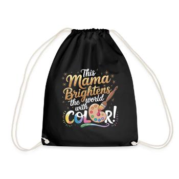 Cette maman apporte de la couleur dans le monde avec des créatifs - Sac de sport léger - noir - Devant