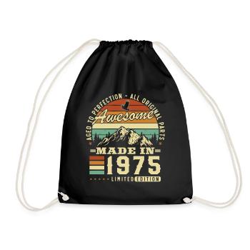 1975 Vintage Retro Geburtstagsgeschenk - Sac de sport léger - noir - Devant