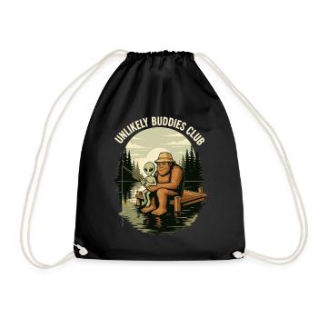 Pêche, Pêcheur, Pêcheur, Pêche, Bigfoot, Alien - Sac de sport léger - noir - Devant