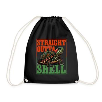 Red-eared Turtle - Drawstring Bag - black - Front