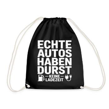 Gasoline Cars - Drawstring Bag - black - Front