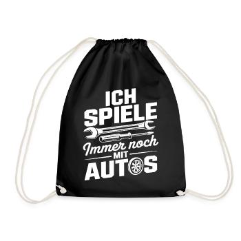 Lustiger Spruch für Mechaniker - Turnbeutel - Schwarz - Vorne