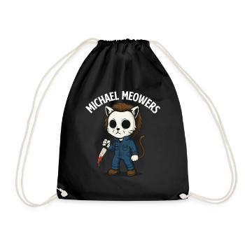 Michael Meowers Gruselige Halloween-Katzenparodie - Turnbeutel - Schwarz - Vorne