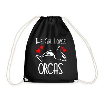Cette fille aime les orques - Sac de sport léger - noir - Devant