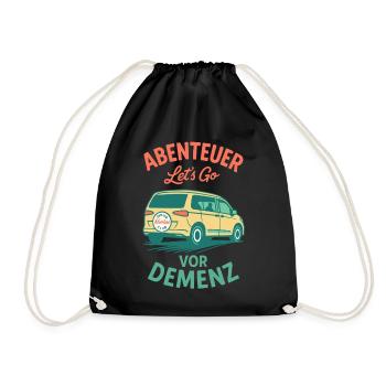 Senior Humour Aventure Avant Démence Camping Camper - Sac de sport léger - noir - Devant