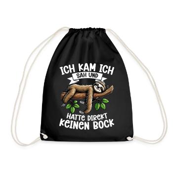 Je suis venu, j’ai vu et je n’ai pas eu envie tout de suite - Sac de sport léger - noir - Devant