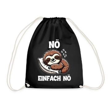 Nope just nope sloth lover sloths sloth sloth - Drawstring Bag - black - Front