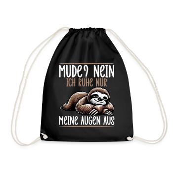 Fatigué Non, je repose juste mes yeux - Sac de sport léger - noir - Devant