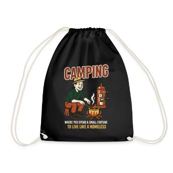 Camping où vous dépensez une petite fortune - Sac de sport léger - noir - Devant