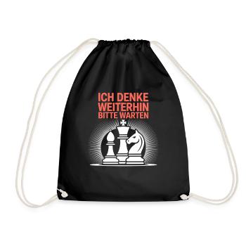 Schachmeister Schachspieler Schach Geschenk - Turnbeutel - Schwarz - Vorne