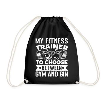 Les bodybuilders de dynamophilie choisissent entre la salle de sport et le gin - Sac de sport léger - noir - Devant