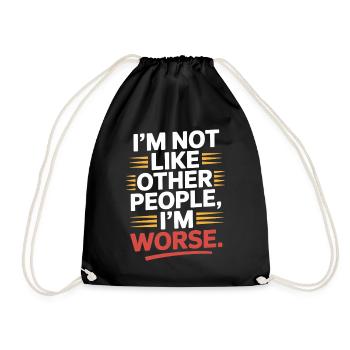 Je ne suis pas comme les autres, je suis pire Frech Gothic - Sac de sport léger - noir - Devant