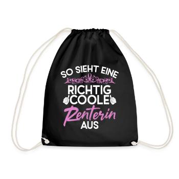 So Sieht Eine Richtig Rentnerin Aus - Turnbeutel - Schwarz - Vorne
