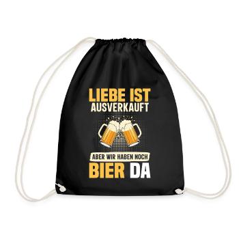 Malle LOVE EST ÉPUISÉ LA BIÈRE EST TOUJOURS DISPONIBLE - Sac de sport léger - noir - Devant