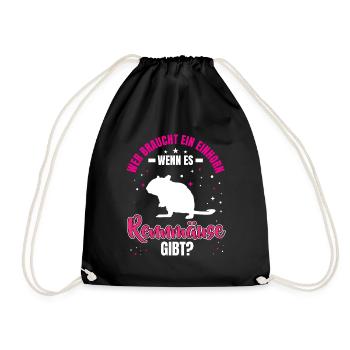 Gerbil is real rodent Gerbil - Drawstring Bag - black - Front
