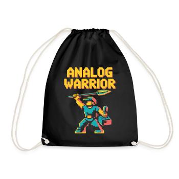 Guerrier analogique Pop Culture Rétro Jeu vidéo - Sac de sport léger - noir - Devant