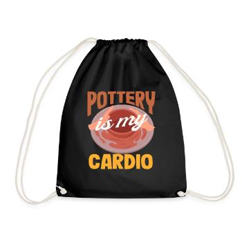 Töpfern Ist Mein Cardio Kunstliebhaber - Turnbeutel - Schwarz - Vorne