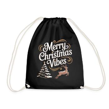 Joyeux Noël Ambiance Festive Design - Sac de sport léger - noir - Devant