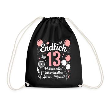 Enfin 13 Anniversaire 13 Ans Cadeau Fille - Sac de sport léger - noir - Devant