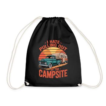 Camping Spruch Je déteste sortir du camping - Sac de sport léger - noir - Devant