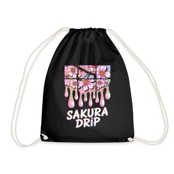 Sakura Pop Culture Esthétique japonaise - Sac de sport léger - noir - Devant