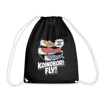 Koinobori Fly Pop Culture Esthétique Japonaise - Sac de sport léger - noir - Devant