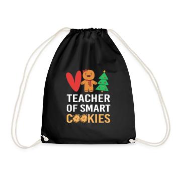 Gingerbread Christmas Gingerbread Man Gingerbread - Drawstring Bag - black - Front
