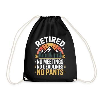 Phrase amusante d’un retraité retraité - Sac de sport léger - noir - Devant